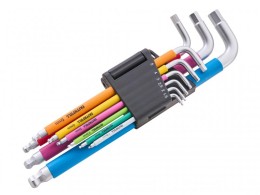 Faithfull 9 Piece Colour Coded Hex Key Set &pound;14.99